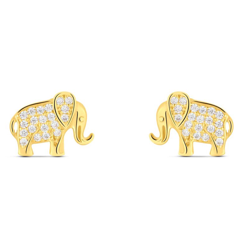 Orecchini Lobo Claire Oro Giallo Cubic Zirconia - Spannringe Damen | OROVIVO