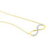 Infinity Nuovo Damen Collier Gold Bicolor Gelb/Silber 375 (9 Karat) Diamant Wei&szlig; 0,03 ct