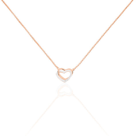 Damen Halskette Silber 925 Rosé Vergoldet Herz - Halsketten  | OROVIVO