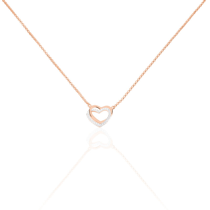 Damen Halskette Silber 925 Rosé Vergoldet Herz - Halsketten Damen | OROVIVO