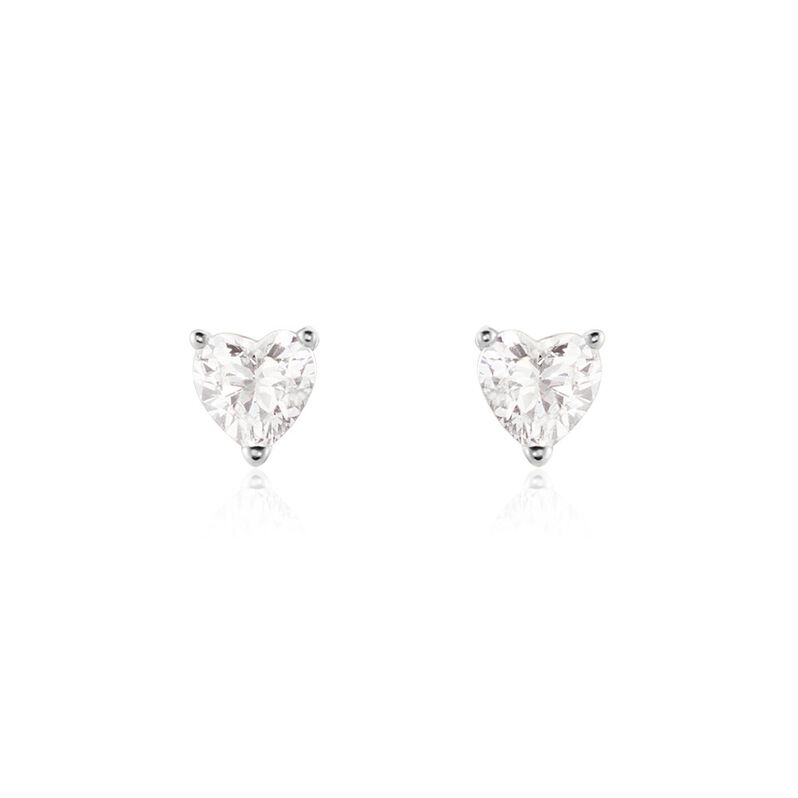 Damen Ohrstecker Silber Silber 925 Zirkonia Herz Billie 0,5cm - Ohrstecker Damen | OROVIVO