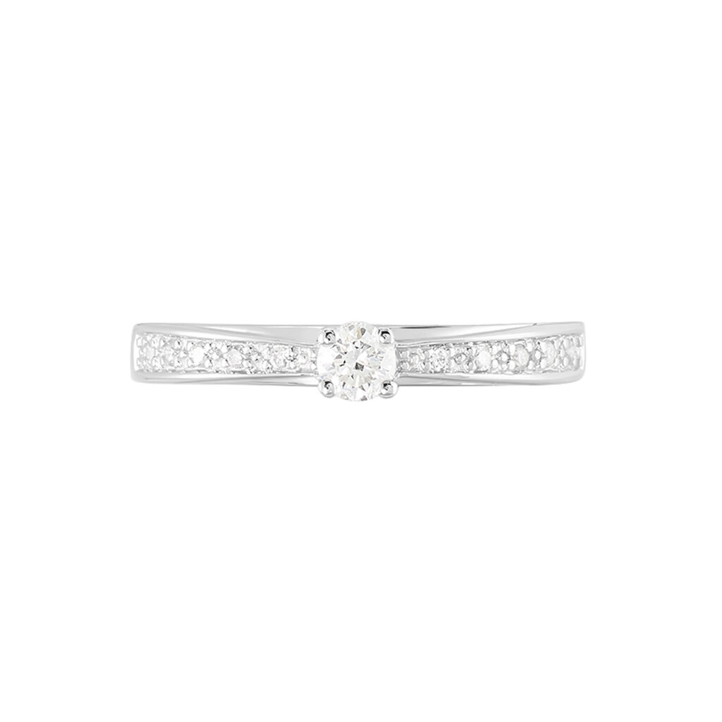 Damen Ring Weißgold 375 Diamant 0,21ct Imposa  - Verlobungsringe Damen | OROVIVO