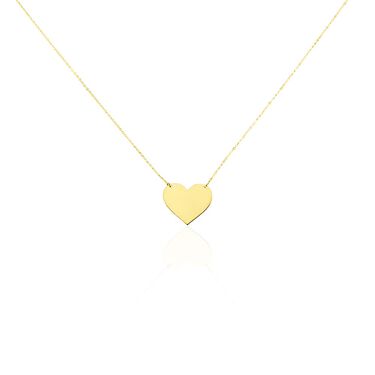 Valeria Gravur Damen Collier Gold 375 (9 Karat) Herz B 0,2 mm