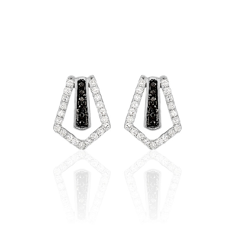 Boucles D'oreilles Or Weiss Losange - Spannringe Damen | OROVIVO