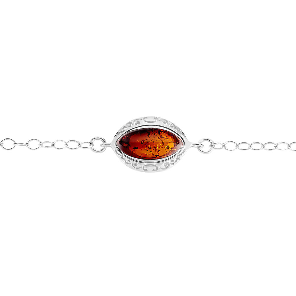 Bracelet Argent Rhodie Ambre - Spannringe Damen | OROVIVO