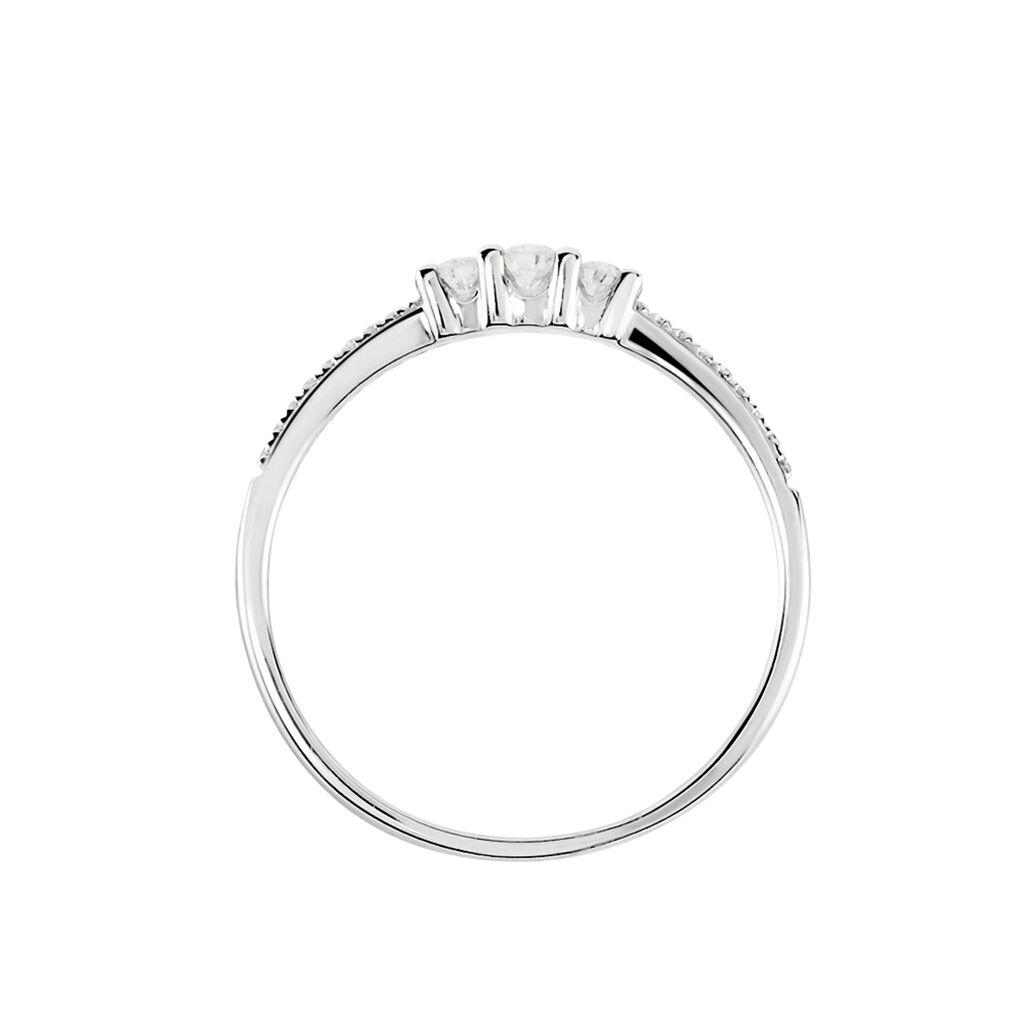 Damen Ring Weißgold 375 Diamant 0,15ct Sabinal  - Eheringe mit Stein Damen | OROVIVO