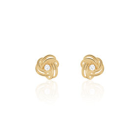 Damen Ohrstecker Vergoldet Zirkonia Knoten - Ohrstecker Damen | OROVIVO