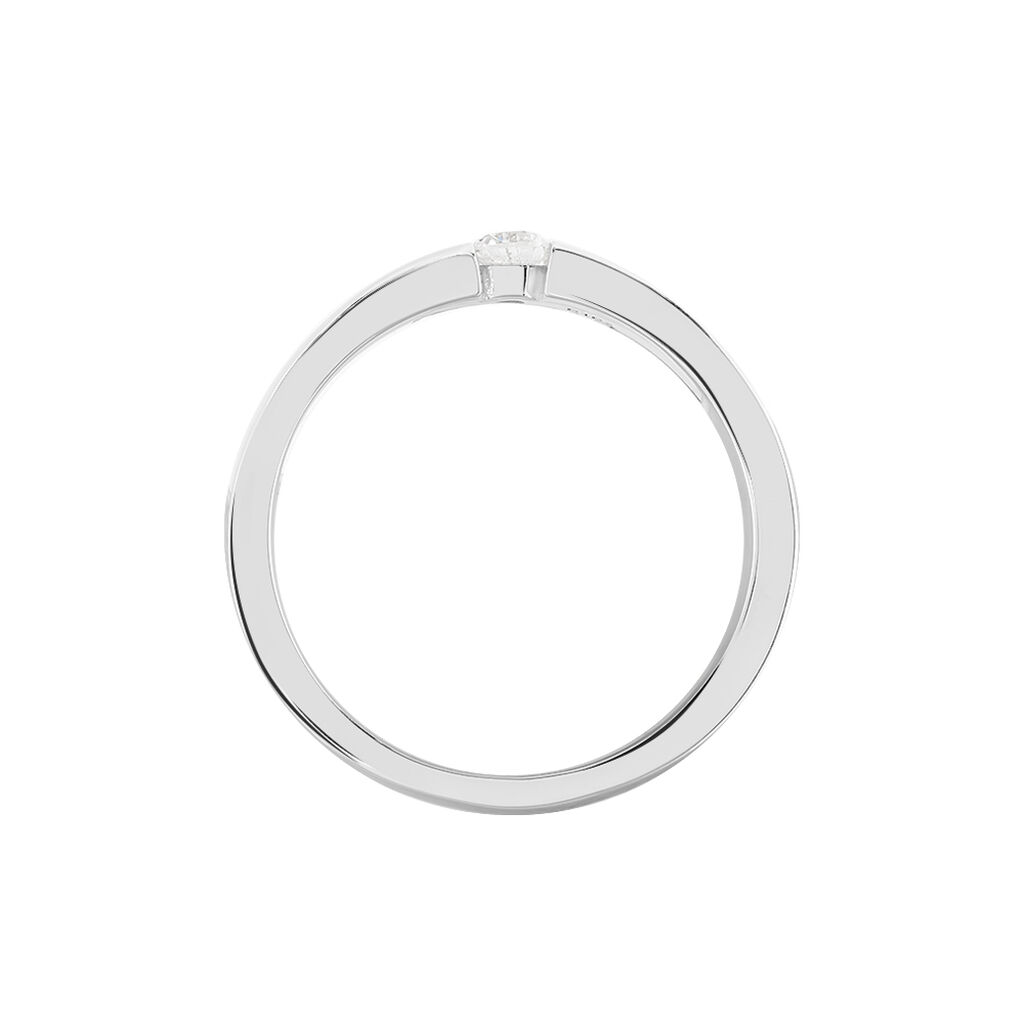 SEVILLE Damen Ring Wei&szlig;gold 375 (9 Karat) Diamant Wei&szlig; 0,1 ct