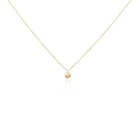 Damen Collier Gold Bicolor Gelb/Silber 375 Diamant 0,04ct Purete 45cm - Ketten mit Stein Damen | OROVIVO