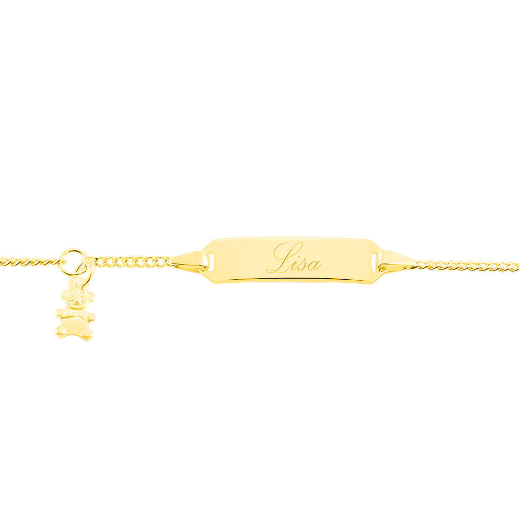 PANZER ID Kinder ID Armband Gold 375 (9 Karat) B&auml;rchen B 1,4 mm