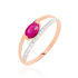 Damenring Roségold 375 Rubin Diamanten 0,06ct - Ringe mit Edelsteinen Damen | OROVIVO
