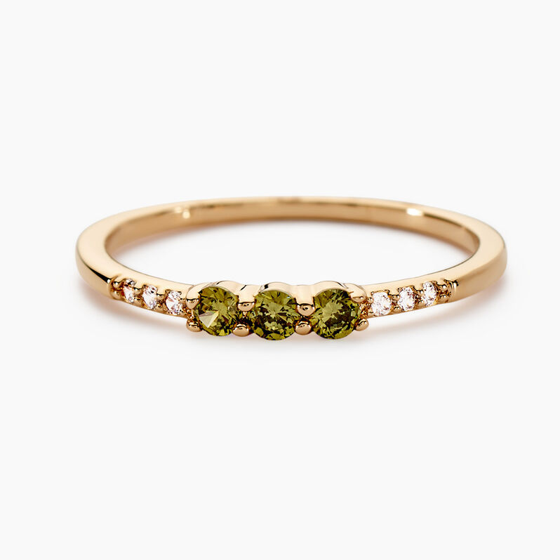 Bague Isaline Plaque Or Jaune Oxyde De Zirconium - Spannringe Damen | OROVIVO
