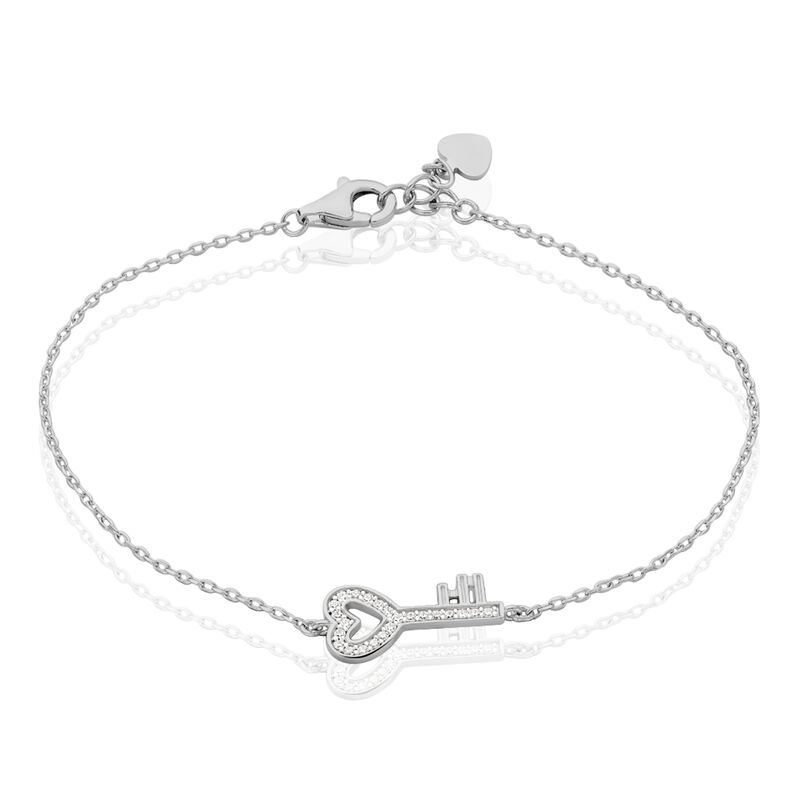 Bracelet Daianaae Argent Blanc Oxyde De Zirconium - Spannringe Damen | OROVIVO