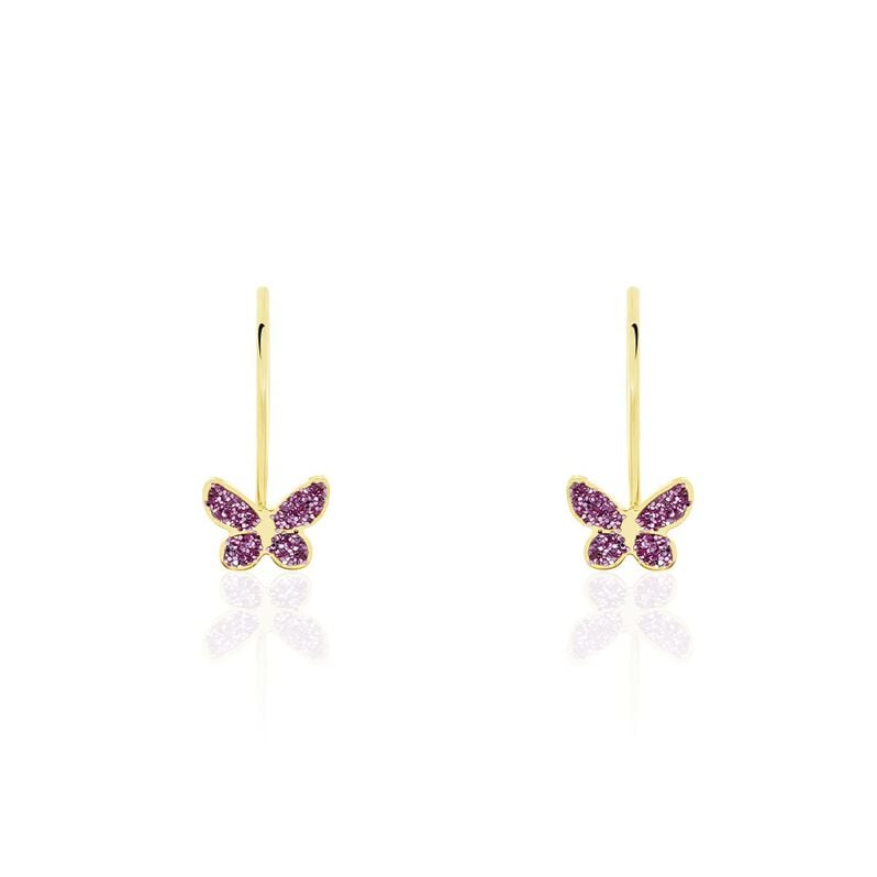 Boucles D'oreilles Pendantes Or Jaune Alyssia - Spannringe Kinder | OROVIVO