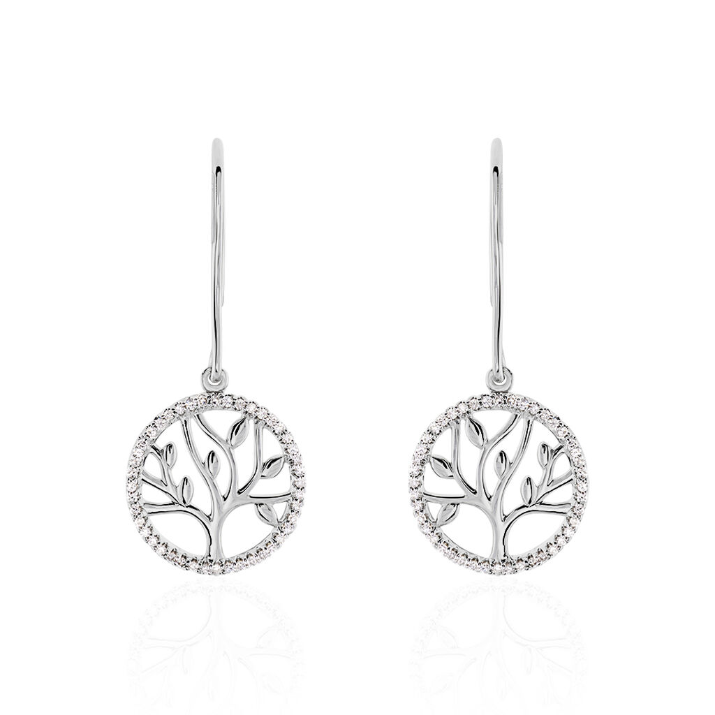 Boucles D'oreilles Or Weiss Aarona Arbre De Vie - Spannringe Damen | OROVIVO