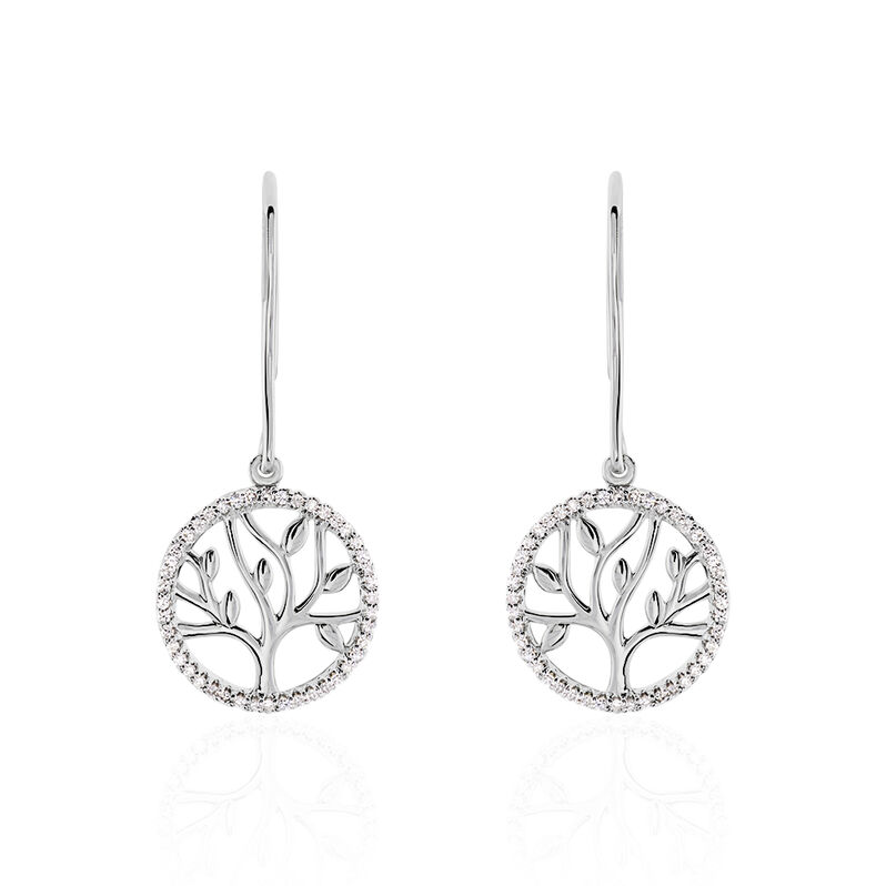 Boucles D'oreilles Or Weiss Aarona Arbre De Vie - Spannringe Damen | OROVIVO