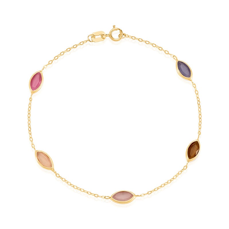 ANNY Damen Armband Gold 375 (9 Karat) Aventurin Rosé 0,880 ct - Armbänder Damen | OROVIVO