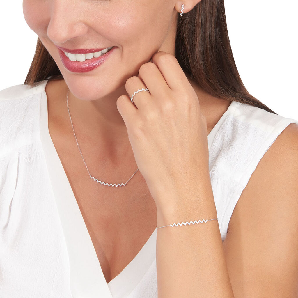 Boucles D'oreilles Or Weiss Abby-gaelle - Spannringe Damen | OROVIVO
