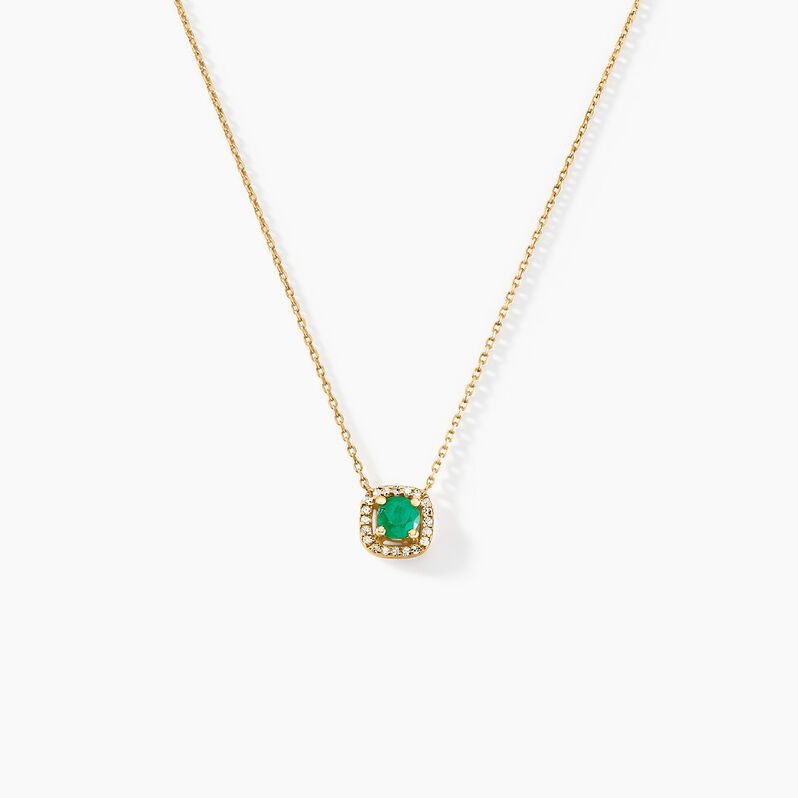 Collier Cosimo Or Jaune Emeraude Diamant - Spannringe Damen | OROVIVO