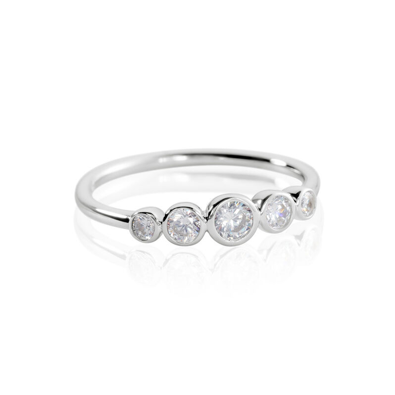 LOTTE Damen Ring Silber 925 Zirkonia Wei&szlig; 0,18 ct - Verlobungsringe Damen | OROVIVO