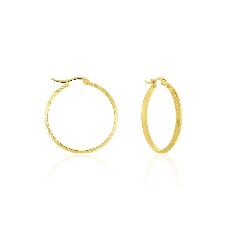 TOPKA 1 Damen Creolen Edelstahl vergoldet - Creolen Damen | OROVIVO