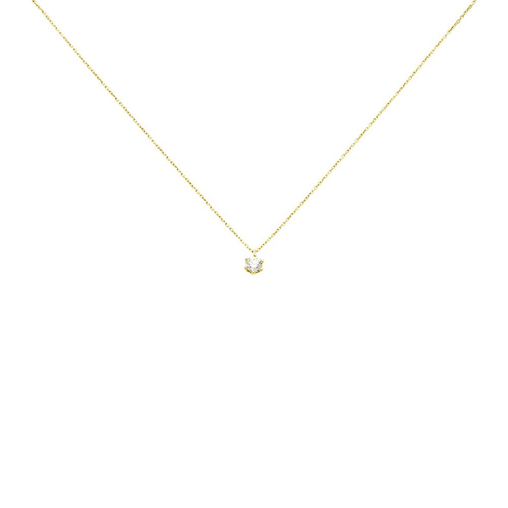 Monopoli Damen Collier Gold 750 (18 Karat) Diamant Wei&szlig; 0,52 ct