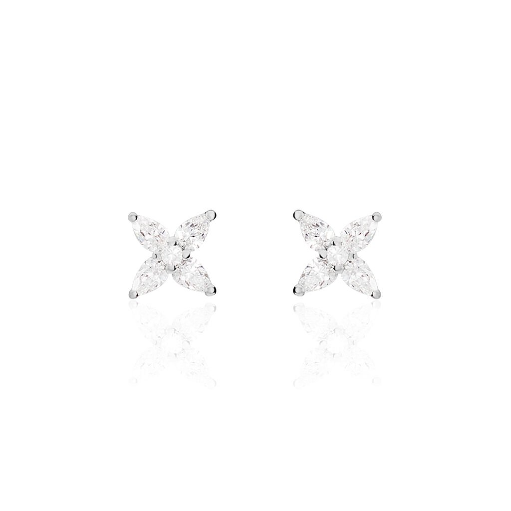 Boucles D'oreilles Or Weiss Julieta - Spannringe Damen | OROVIVO