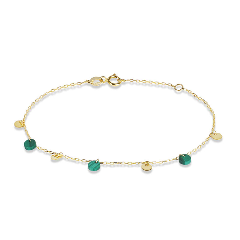 Bracciale Beverly Oro Giallo Malachite - Spannringe Damen | OROVIVO