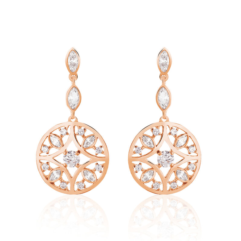Boucles D'oreilles Or Rose Weena Oxydes - Spannringe Damen | OROVIVO