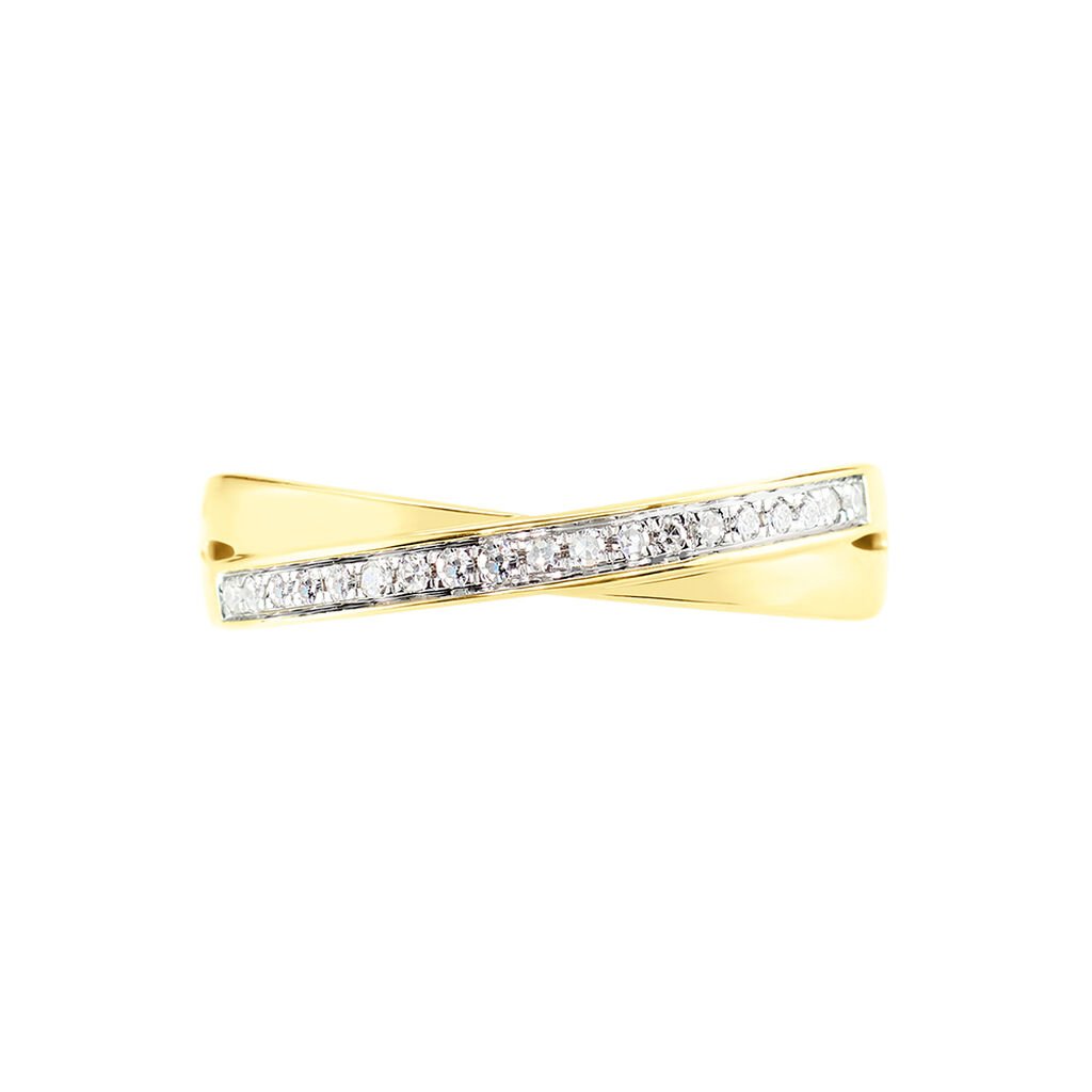 GIANA Damen Ring Gold 585 (14 Karat) Diamant Wei&szlig; 0,1 ct