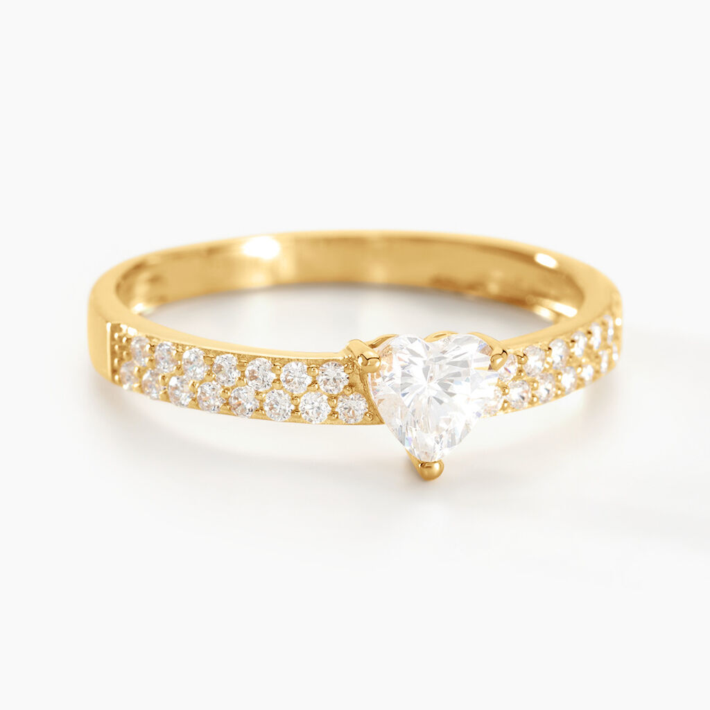 Bague Monelle Or Jaune Oxyde De Zirconium - Spannringe Damen | OROVIVO