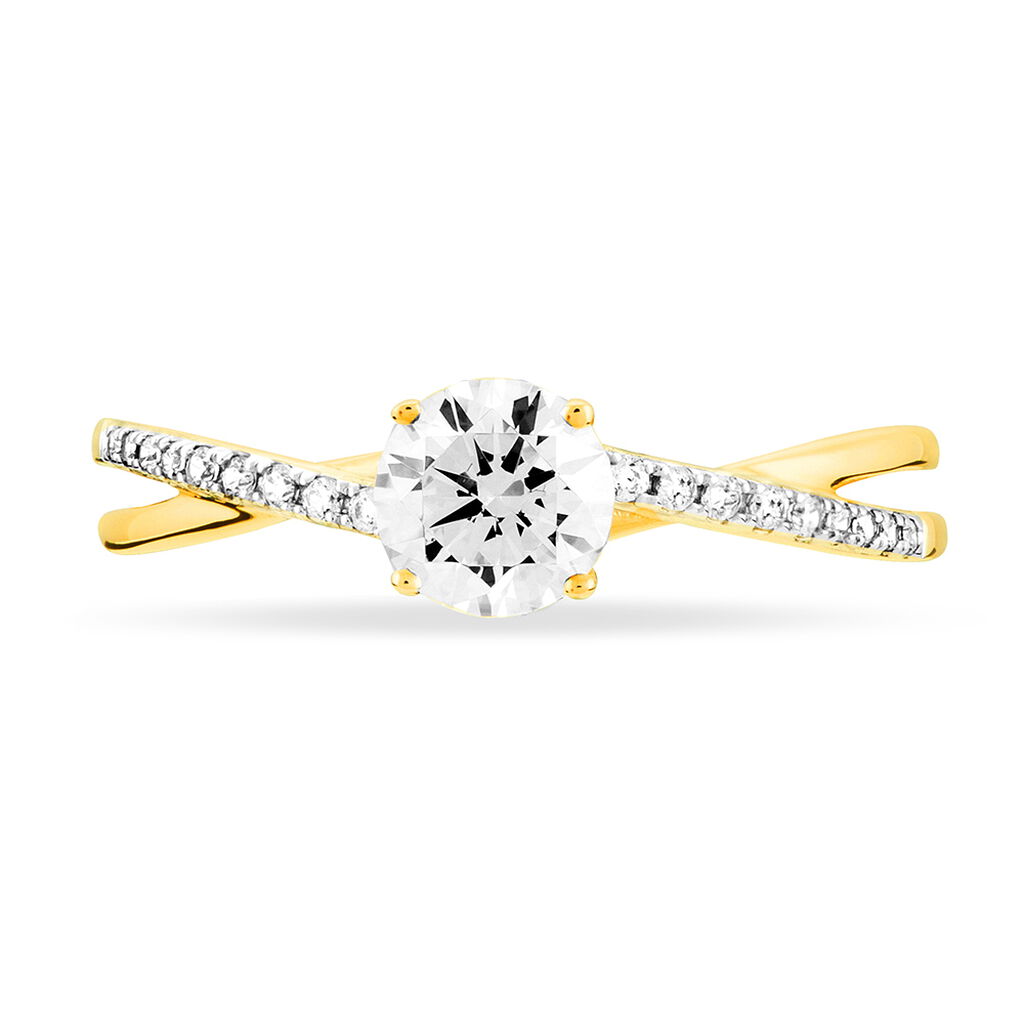 Bague Dana Or Jaune Oxyde De Zirconium - Spannringe Damen | OROVIVO