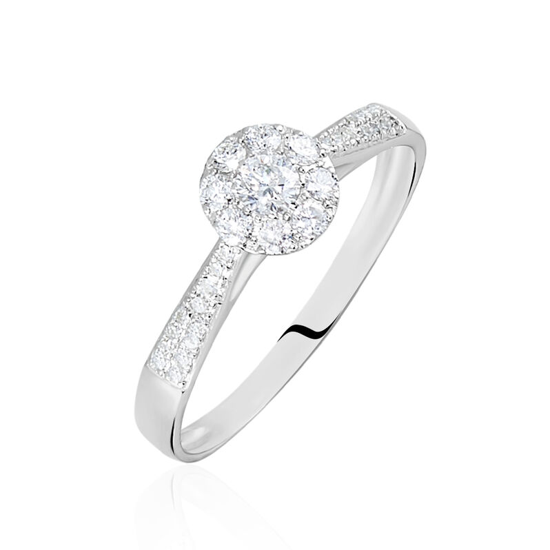 Bague Neptune Or Blanc Diamant - Spannringe Damen | OROVIVO