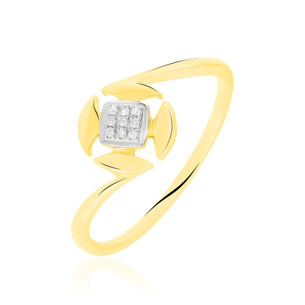 Bague Or Bicolore Xaverine Diamants - Spannringe Damen | OROVIVO