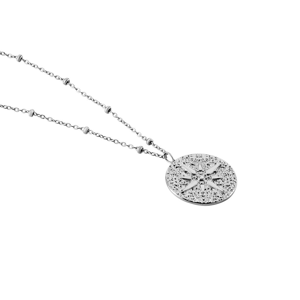 Damen Collier Edelstahl Zirkonia Kompass Simone 1,20mm - Halsketten Damen | OROVIVO
