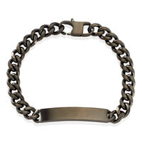 Herren ID Armband Edelstahl Grau Mateo 2,1cm 80mm