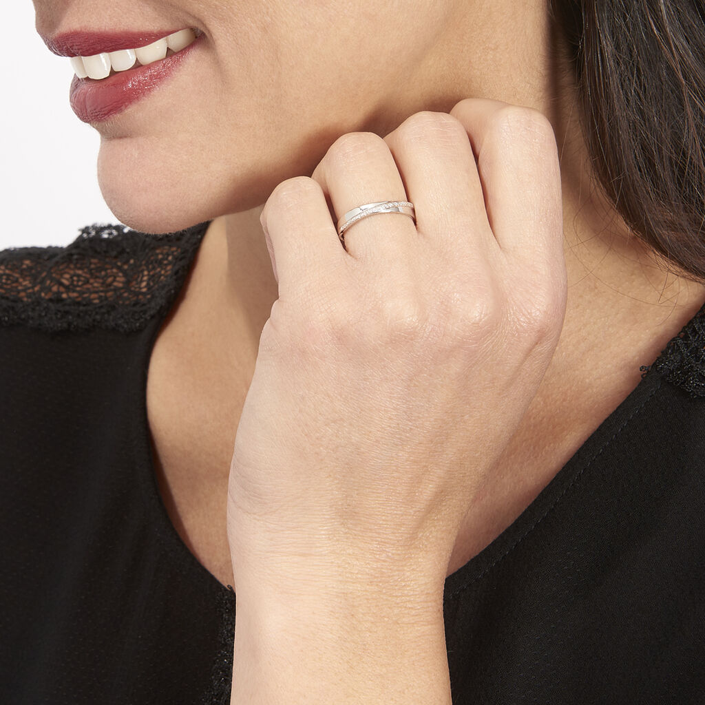 Damen Ring Weißgold 375 Diamant 0,01ct Timira  - Eheringe mit Stein Damen | OROVIVO