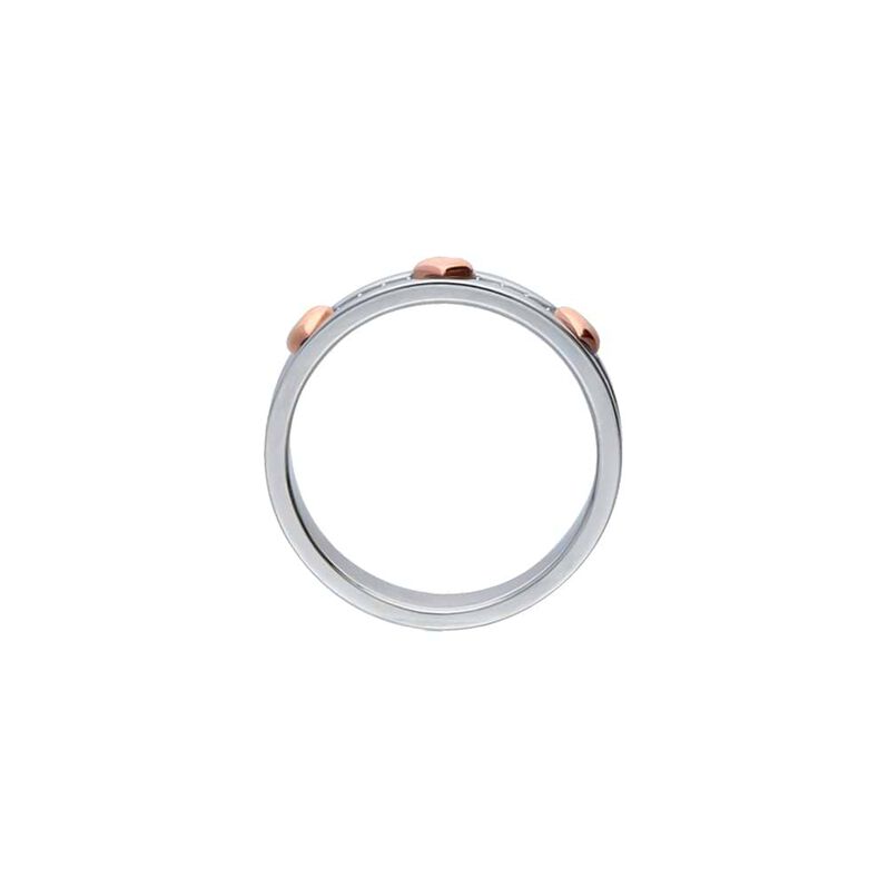 Anello Fascia Endless Acciaio Cuore e Cristalli - Spannringe Damen | OROVIVO