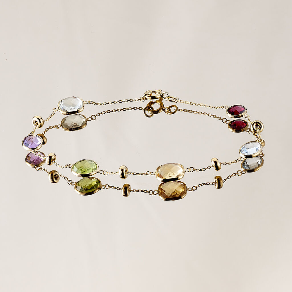 AGA Damen Armband Gold 375 (9 Karat) Amethyst Violett 9,46 ct