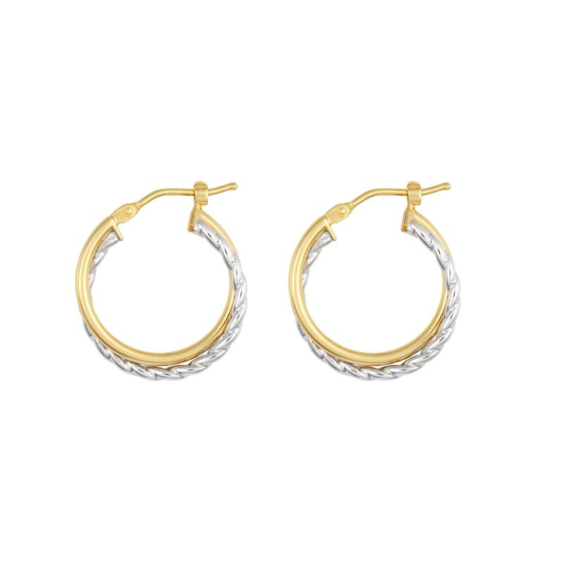 Orecchini A Cerchio Gold Essence Oro Bicolore - Spannringe Damen | OROVIVO