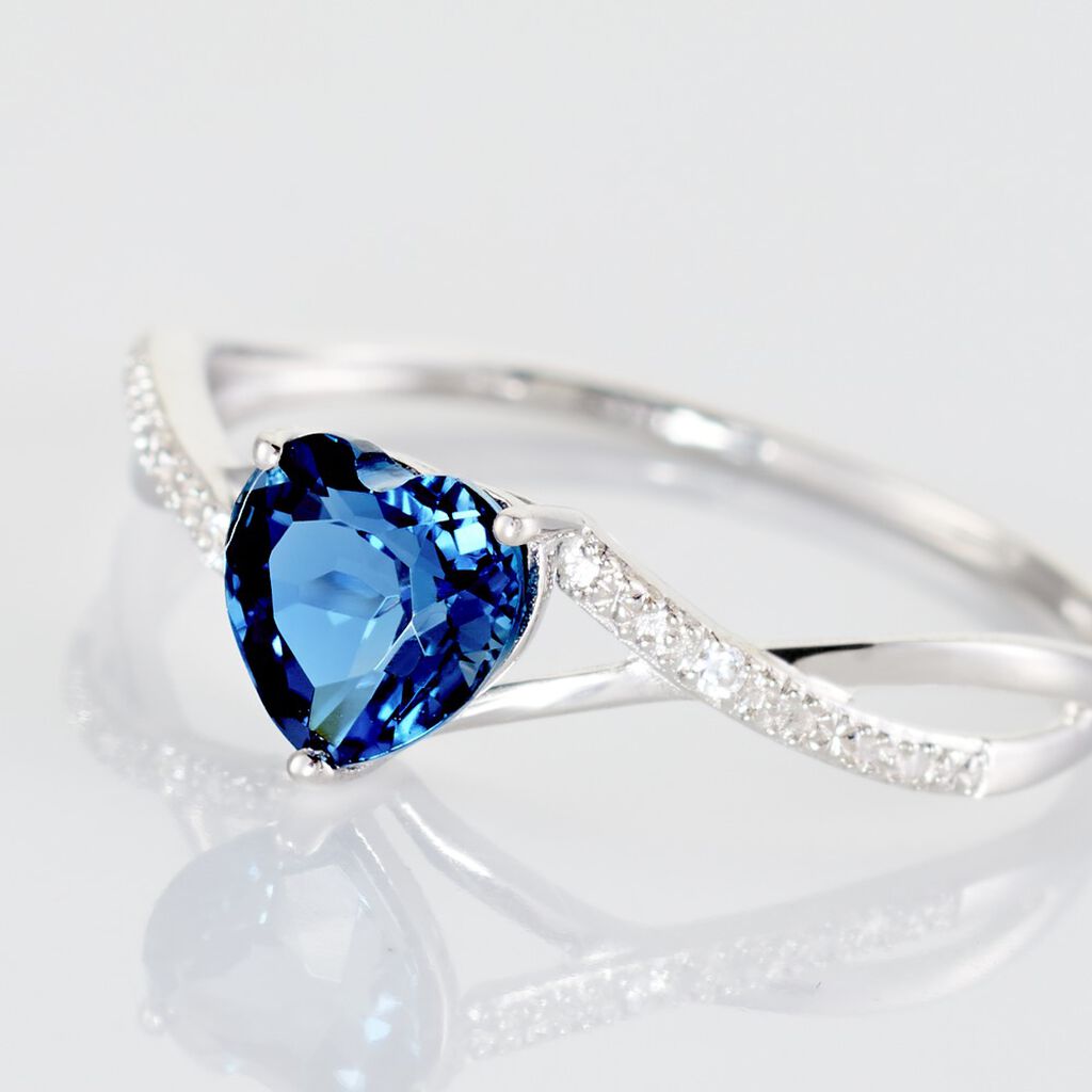 Bague Or Weiss Clothilde Topaze Et Oxydes - Spannringe Damen | OROVIVO