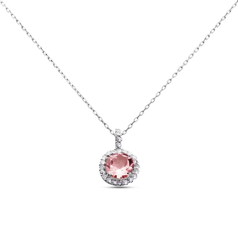 Collana Punto Luce Amélie Oro Bianco Topazio Cubic Zirconia - Spannringe Damen | OROVIVO