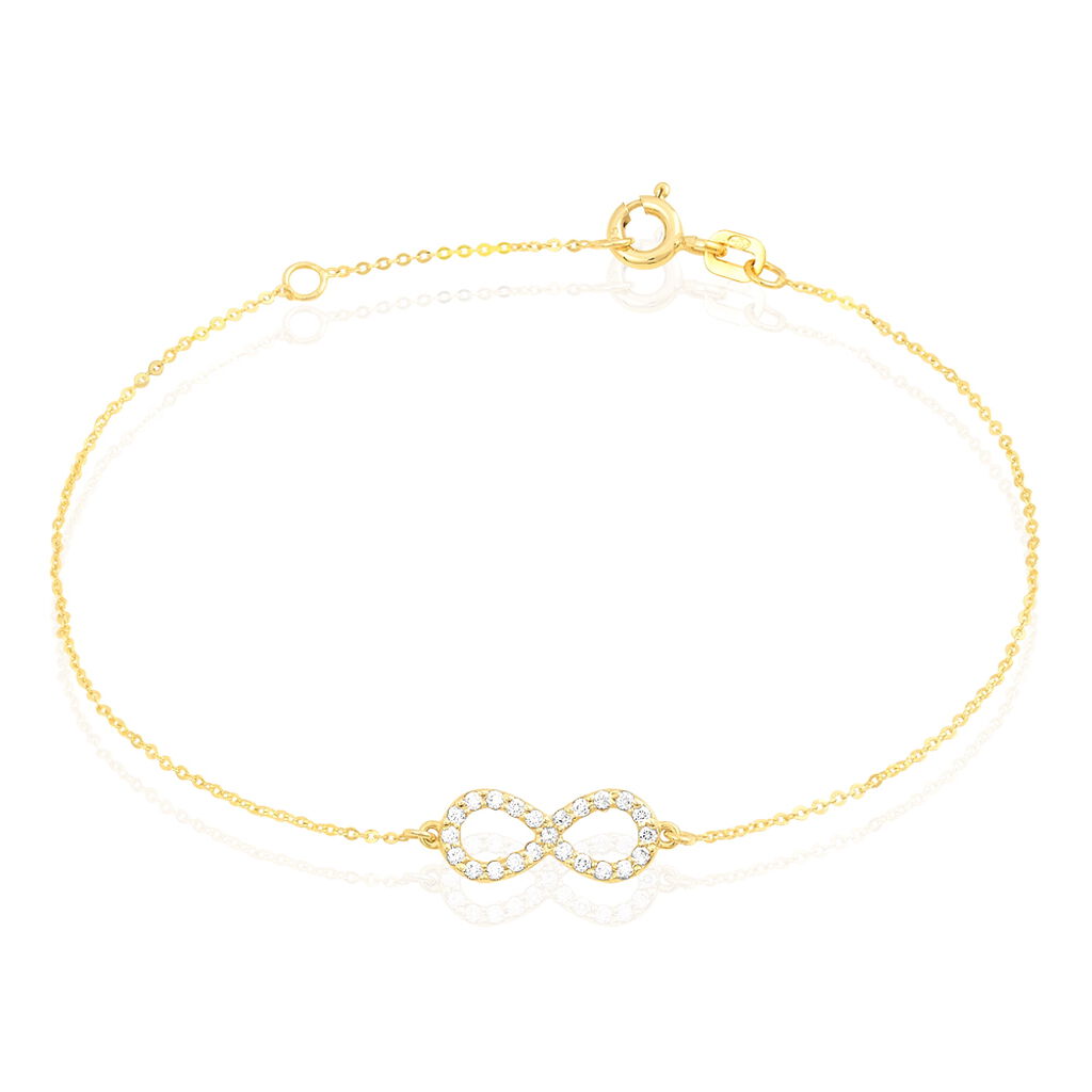 Damen Armband Gold 375 Zirkonia Unendlichkeit Klothilda - Armbänder Damen | OROVIVO