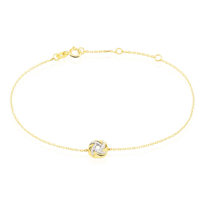 Bracelet Or Jaune Alice Diamant - Spannringe Damen | OROVIVO