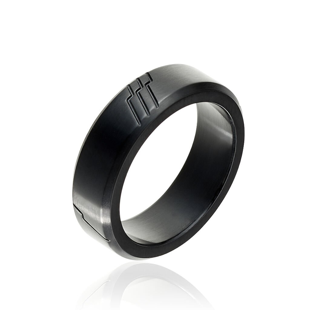 Bague Pvd Noir Black - Spannringe Herren | OROVIVO