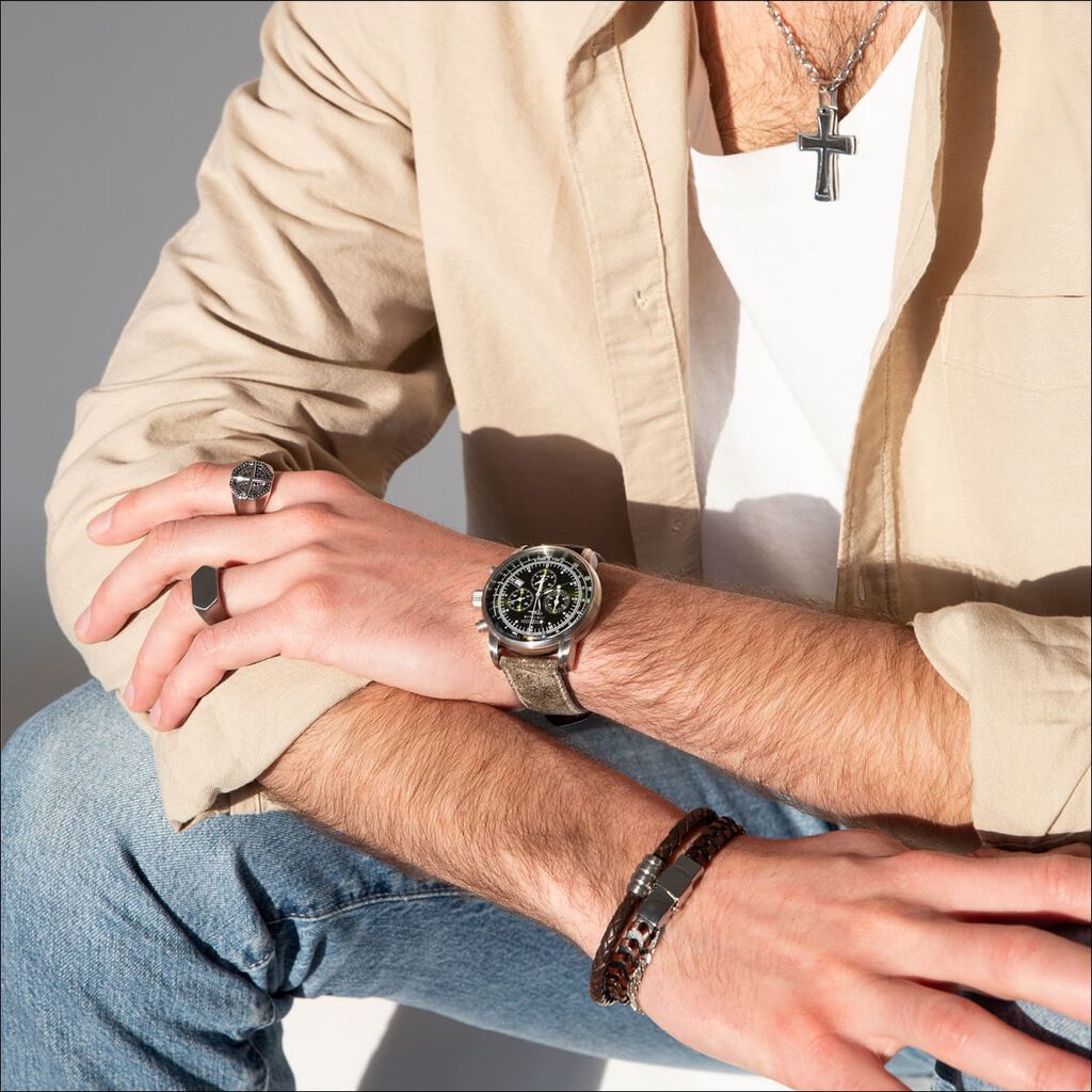 Herren Siegelring Silber 925 Kompass  - Siegelringe Herren | OROVIVO