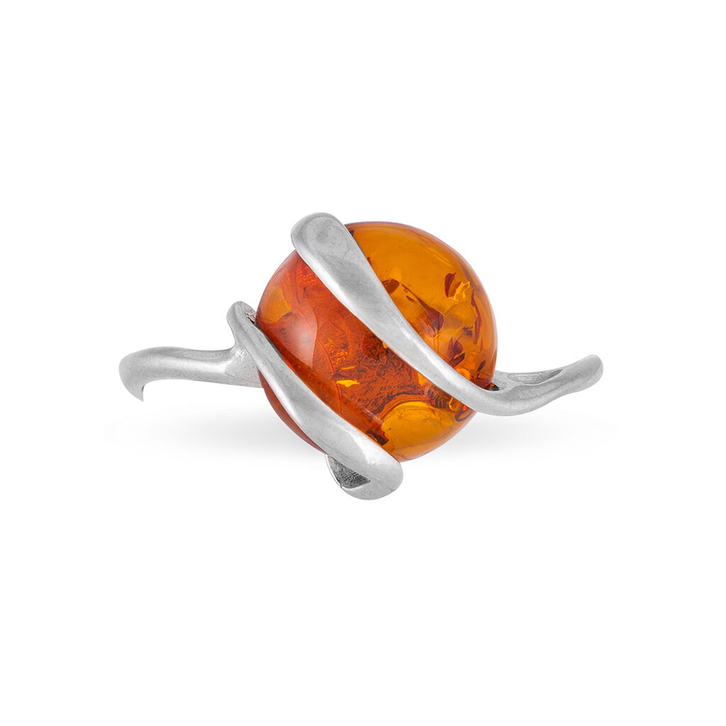 Bague Viriane Argent Blanc Ambre - Spannringe Damen | OROVIVO