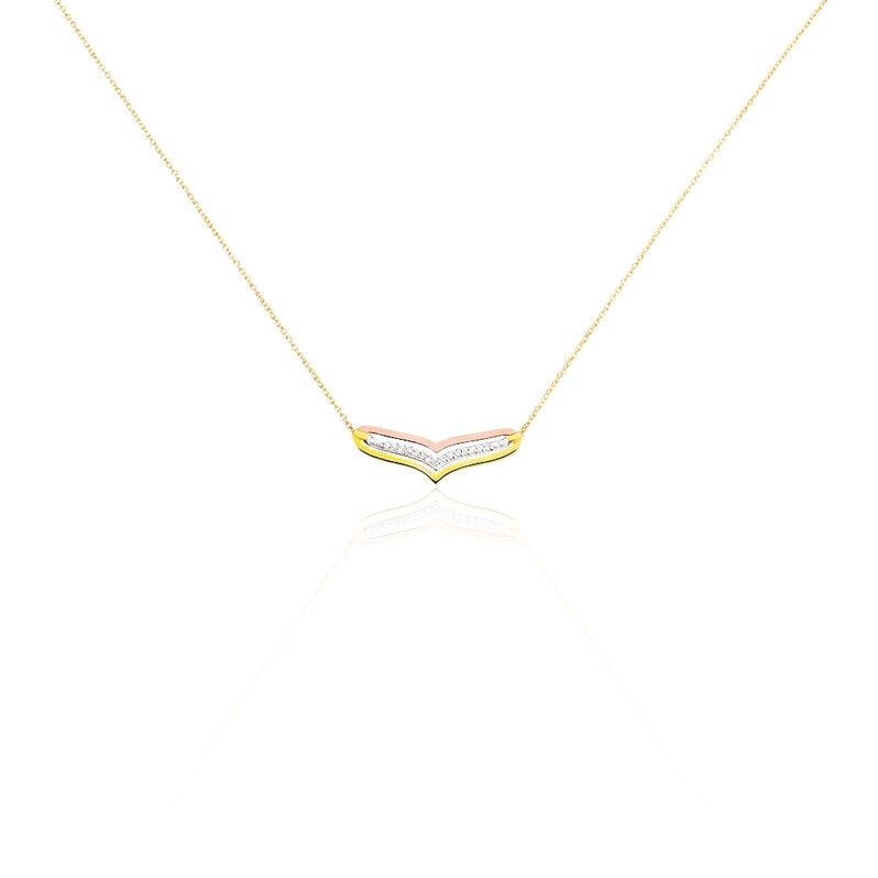 Collier Or Tricolore Diamant - Spannringe Damen | OROVIVO