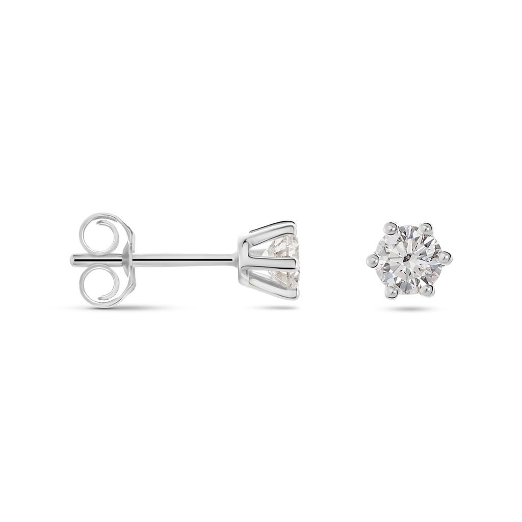 Monopoli Damen Ohrstecker Wei&szlig;gold 750 (18 Karat) Diamant Wei&szlig; 0,52 ct