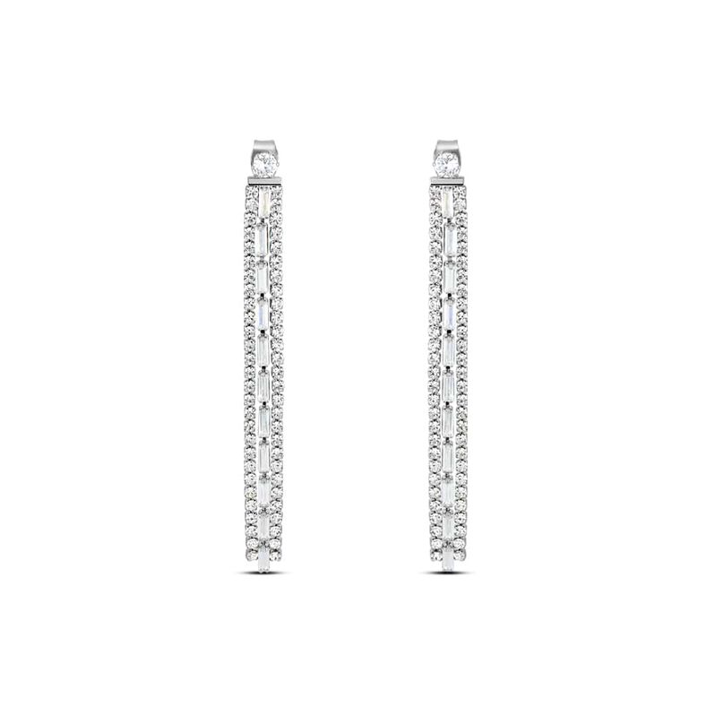 Orecchini Pendenti Tennis Romantic Shine Metallo Cristallo - Spannringe Damen | OROVIVO